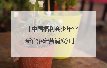 中国福利会少年宫新宫落定黄浦滨江