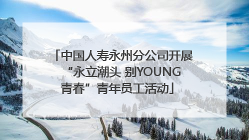 中国人寿永州分公司开展“永立潮头 别YOUNG青春”青年员工活动