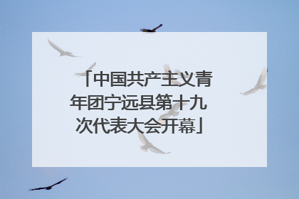 中国共产主义青年团宁远县第十九次代表大会开幕