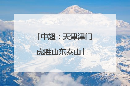 中超：天津津门虎胜山东泰山
