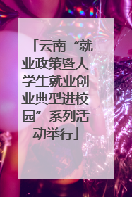 云南“就业政策暨大学生就业创业典型进校园”系列活动举行