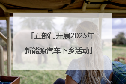 五部门开展2025年新能源汽车下乡活动