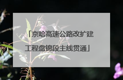 京哈高速公路改扩建工程盘锦段主线贯通
