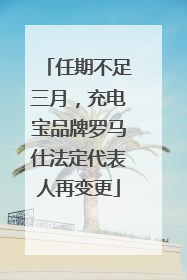 任期不足三月，充电宝品牌罗马仕法定代表人再变更