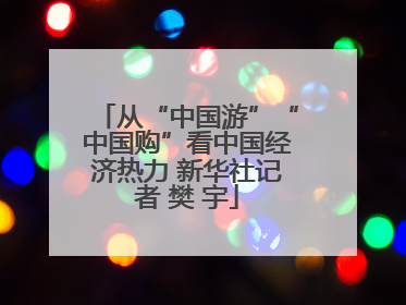 从“中国游”“中国购”看中国经济热力 新华社记者 樊 宇