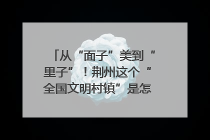 从“面子”美到“里子”！荆州这个“全国文明村镇”是怎样炼成的？