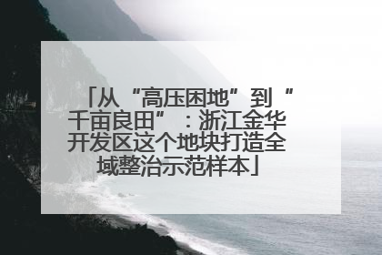 从“高压困地”到“千亩良田”：浙江金华开发区这个地块打造全域整治示范样本