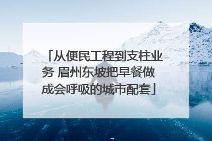 从便民工程到支柱业务 眉州东坡把早餐做成会呼吸的城市配套