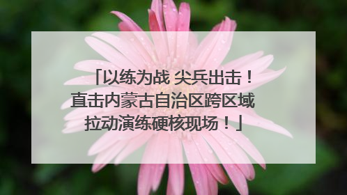 以练为战 尖兵出击！直击内蒙古自治区跨区域拉动演练硬核现场！