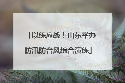 以练应战！山东举办防汛防台风综合演练