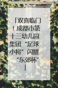 双喜临门！成都市第十三幼儿园集团“足球小将”闪耀“东郊杯”