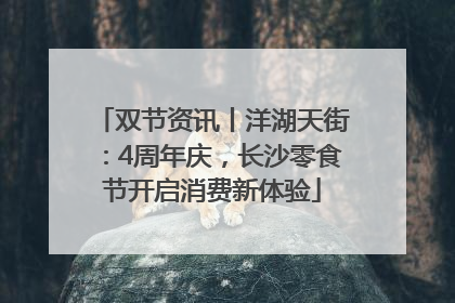 双节资讯丨洋湖天街：4周年庆，长沙零食节开启消费新体验