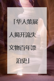 华人策展人揭开流失文物百年漂泊史