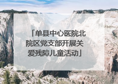 单县中心医院北院区党支部开展关爱残障儿童活动