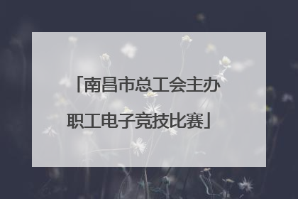 南昌市总工会主办职工电子竞技比赛