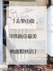 去望山街，寻找南京最美鸭血粉丝店