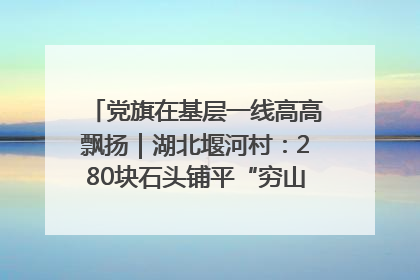 党旗在基层一线高高飘扬｜湖北堰河村：280块石头铺平“穷山沟”的致富振兴路