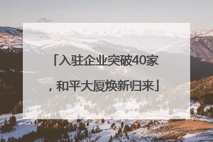 入驻企业突破40家，和平大厦焕新归来