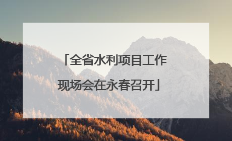 全省水利项目工作现场会在永春召开
