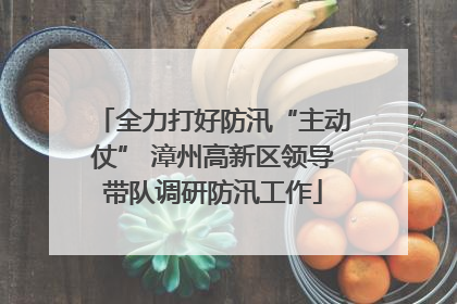 全力打好防汛“主动仗” 漳州高新区领导带队调研防汛工作