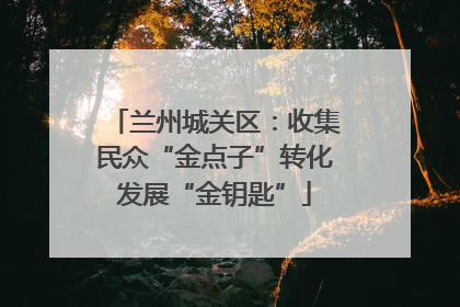 兰州城关区：收集民众“金点子”转化发展“金钥匙”