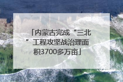 内蒙古完成“三北”工程攻坚战治理面积3700多万亩
