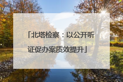 北塔检察：以公开听证促办案质效提升