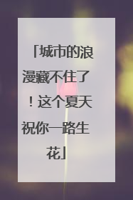 城市的浪漫藏不住了！这个夏天祝你一路生花