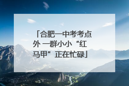 合肥一中考考点外 一群小小“红马甲”正在忙碌