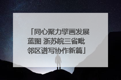 同心聚力擘画发展蓝图 浙苏皖三省毗邻区谱写协作新篇