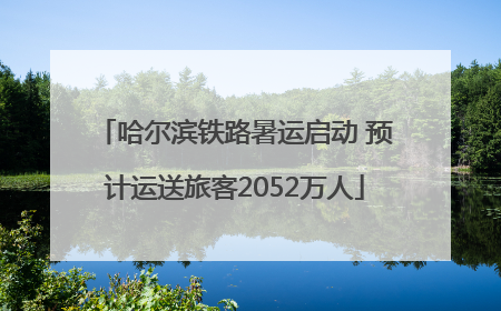 哈尔滨铁路暑运启动 预计运送旅客2052万人