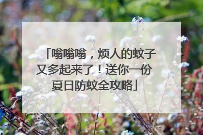嗡嗡嗡，烦人的蚊子又多起来了！送你一份夏日防蚊全攻略