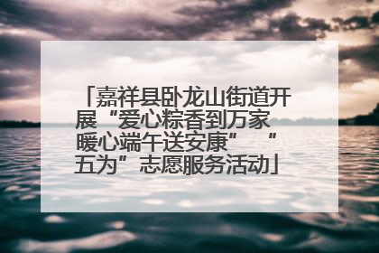 嘉祥县卧龙山街道开展“爱心粽香到万家 暖心端午送安康” “五为”志愿服务活动