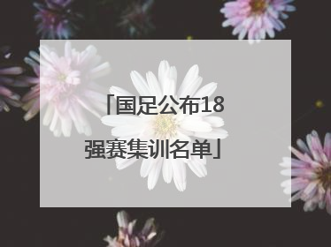 国足公布18强赛集训名单