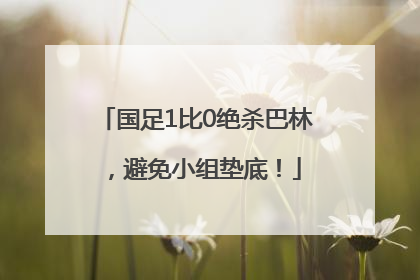 国足1比0绝杀巴林，避免小组垫底！
