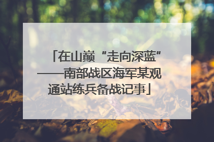 在山巅“走向深蓝”——南部战区海军某观通站练兵备战记事