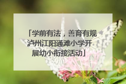 学前有法，善育有规 泸州江阳通滩小学开展幼小衔接活动
