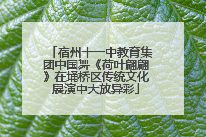 宿州十一中教育集团中国舞《荷叶翩翩》在埇桥区传统文化展演中大放异彩