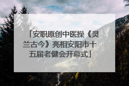安职原创中医操《灵兰古今》亮相安阳市十五届老健会开幕式