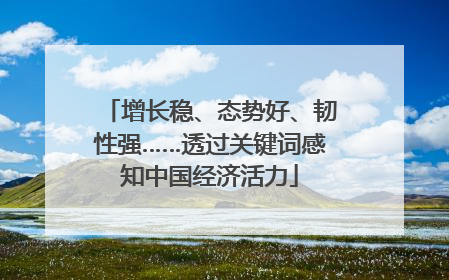 增长稳、态势好、韧性强……透过关键词感知中国经济活力