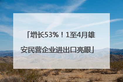 增长53%！1至4月雄安民营企业进出口亮眼