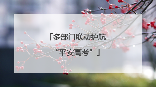 多部门联动护航“平安高考”