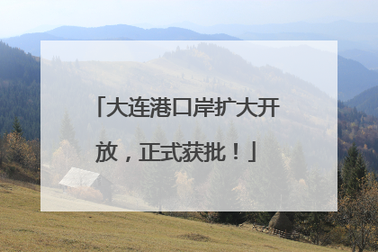 大连港口岸扩大开放，正式获批！