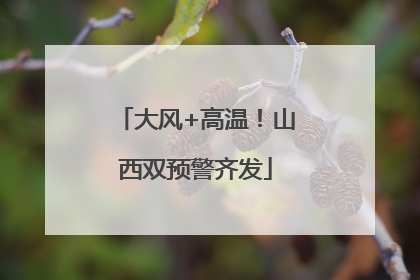 大风+高温！山西双预警齐发