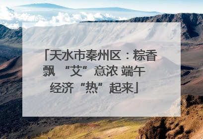 天水市秦州区：粽香飘 “艾”意浓 端午经济“热”起来