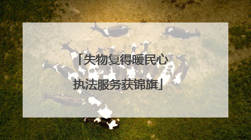 失物复得暖民心 执法服务获锦旗