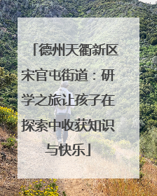 德州天衢新区宋官屯街道：研学之旅让孩子在探索中收获知识与快乐