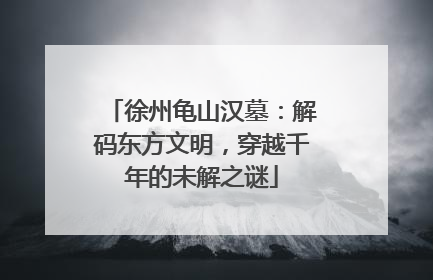 徐州龟山汉墓：解码东方文明，穿越千年的未解之谜