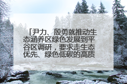 尹力、殷勇就推动生态涵养区绿色发展到平谷区调研，要求走生态优先、绿色低碳的高质量发展之路