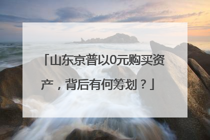 山东京普以0元购买资产，背后有何筹划？
